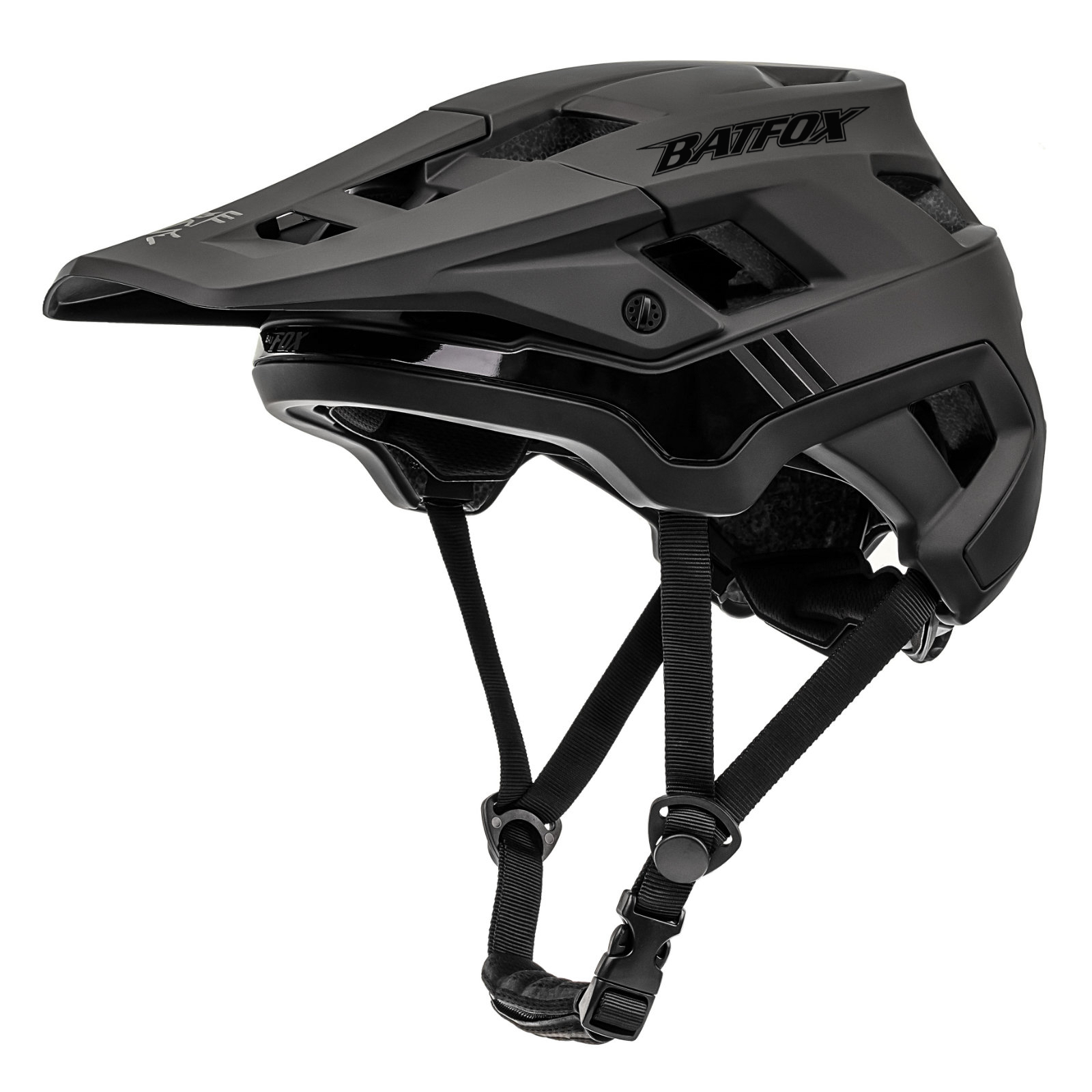 BATFOX EN1078 Certified Mountain Bike Helmet with Detachable Visor, 6 Colors Lightweight Safety MTB Helmet for Men Women Off Road Cycling
