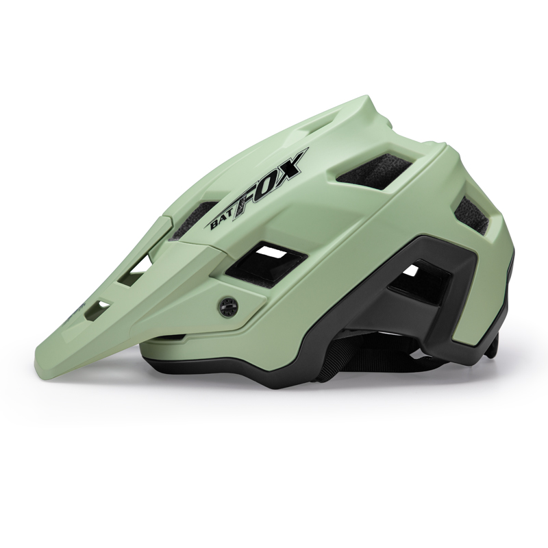 BATFOX EN1078 Certified MTB Bike Helmet With Detachable Visor, Multi Color Lightweight Shockproof Cycling Helmet For Adult Men Women Mountain Offroad Riding