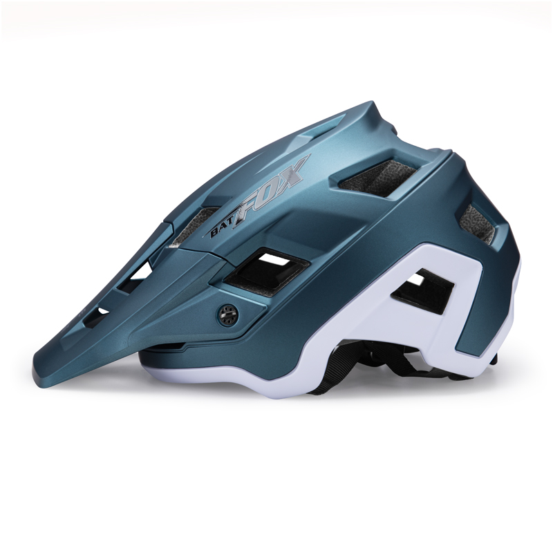 BATFOX EN1078 Certified MTB Bike Helmet With Detachable Visor, Multi Color Lightweight Shockproof Cycling Helmet For Adult Men Women Mountain Offroad Riding