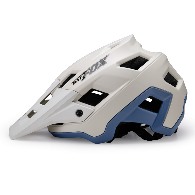 BATFOX EN1078 Certified MTB Bike Helmet With Detachable Visor, Multi Color Lightweight Shockproof Cycling Helmet For Adult Men Women Mountain Offroad Riding