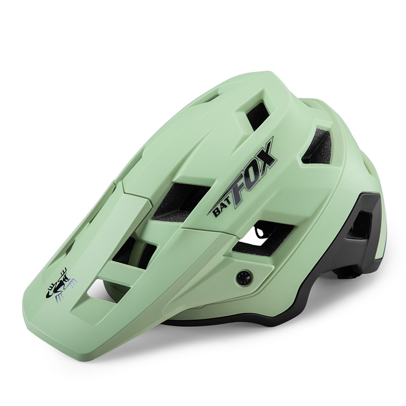 BATFOX EN1078 Certified MTB Bike Helmet With Detachable Visor, Multi Color Lightweight Shockproof Cycling Helmet For Adult Men Women Mountain Offroad Riding