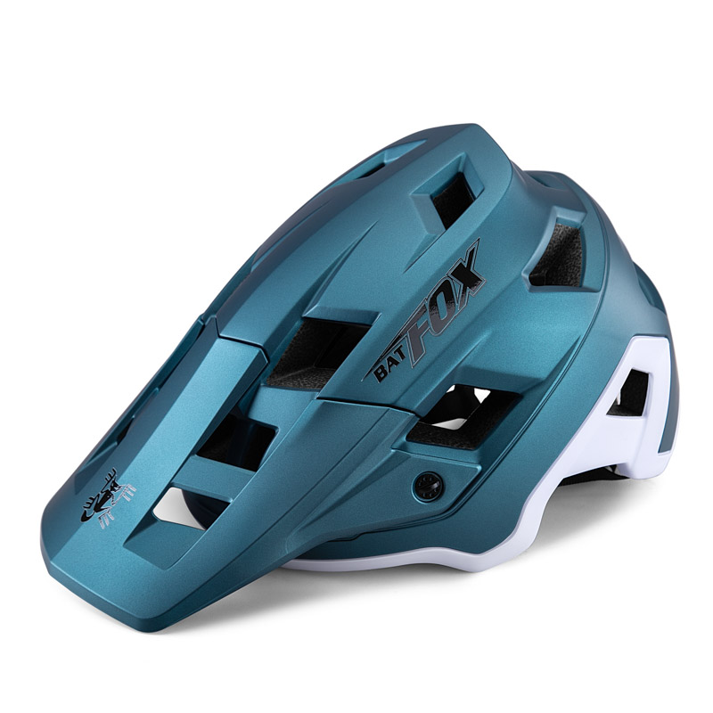 BATFOX EN1078 Certified MTB Bike Helmet With Detachable Visor, Multi Color Lightweight Shockproof Cycling Helmet For Adult Men Women Mountain Offroad Riding