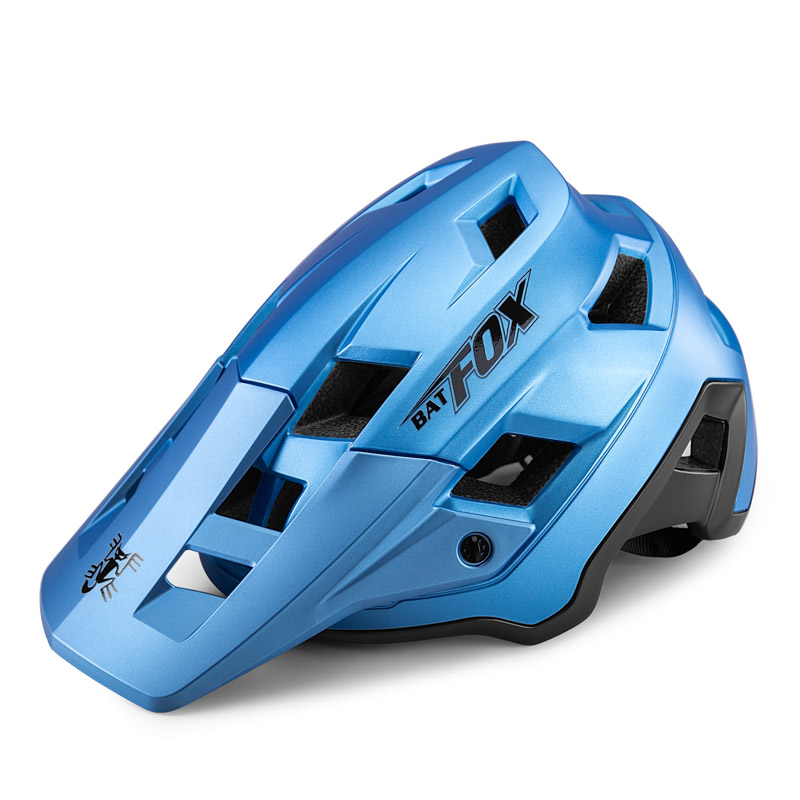 BATFOX EN1078 Certified MTB Bike Helmet With Detachable Visor, Multi Color Lightweight Shockproof Cycling Helmet For Adult Men Women Mountain Offroad Riding
