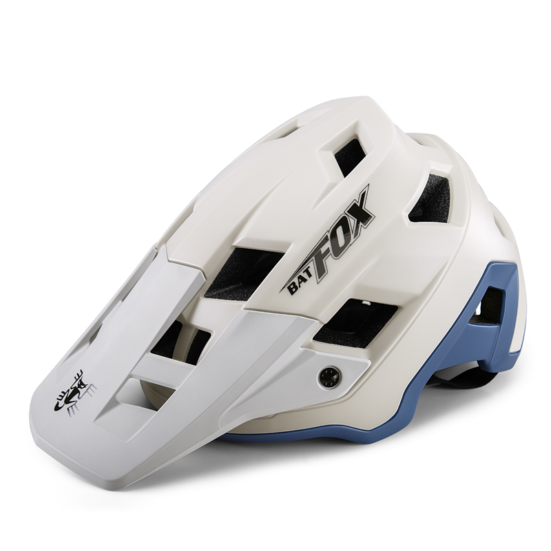 BATFOX EN1078 Certified MTB Bike Helmet With Detachable Visor, Multi Color Lightweight Shockproof Cycling Helmet For Adult Men Women Mountain Offroad Riding