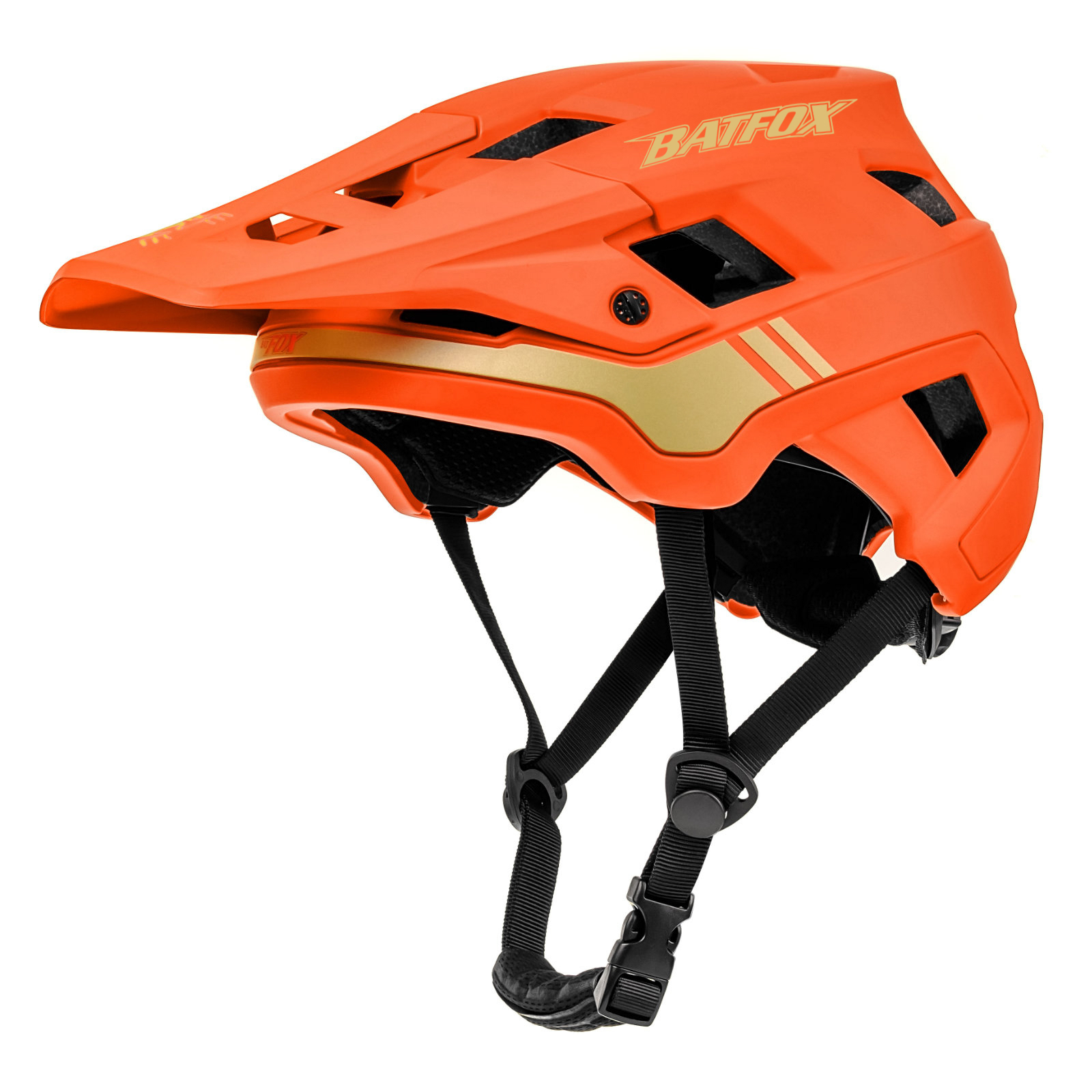 BATFOX EN1078 Certified Mountain Bike Helmet with Detachable Visor, 6 Colors Lightweight Safety MTB Helmet for Men Women Off Road Cycling