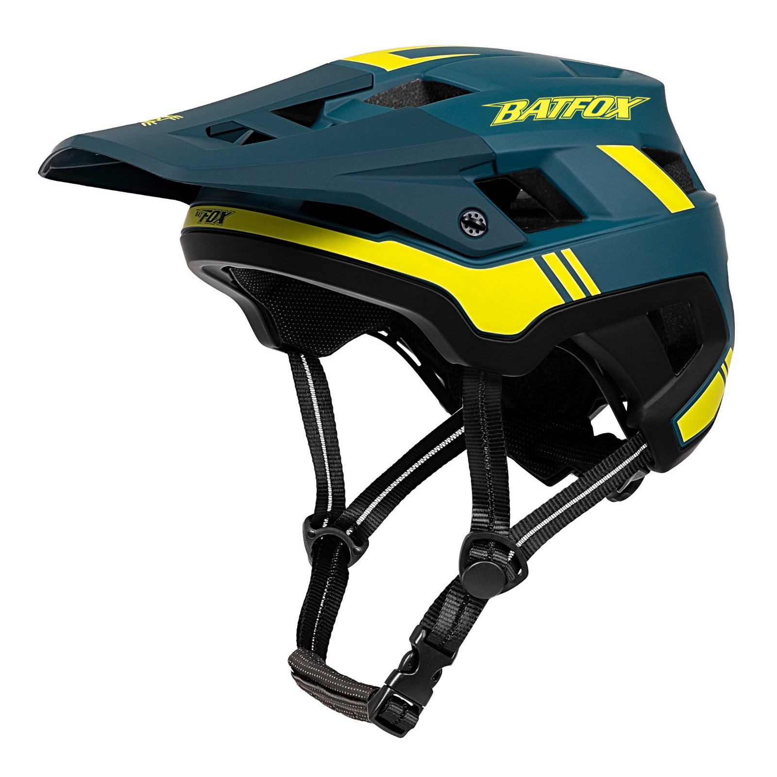 BATFOX EN1078 Certified MTB Bike Helmet With Detachable Visor, Multi Color Lightweight Shockproof Cycling Helmet For Adult Men Women Mountain Offroad Riding