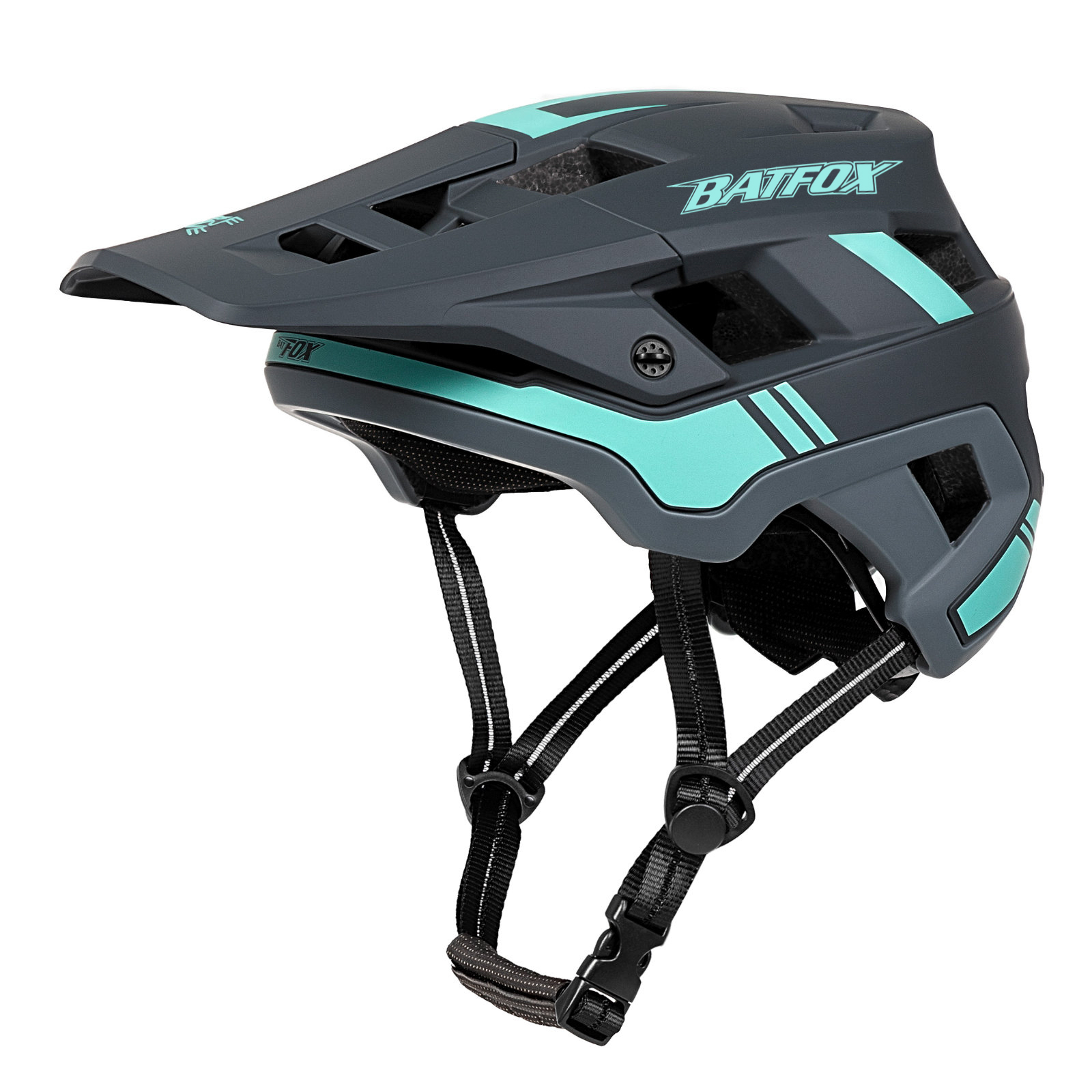 BATFOX EN1078 Certified MTB Bike Helmet With Detachable Visor, Multi Color Lightweight Shockproof Cycling Helmet For Adult Men Women Mountain Offroad Riding