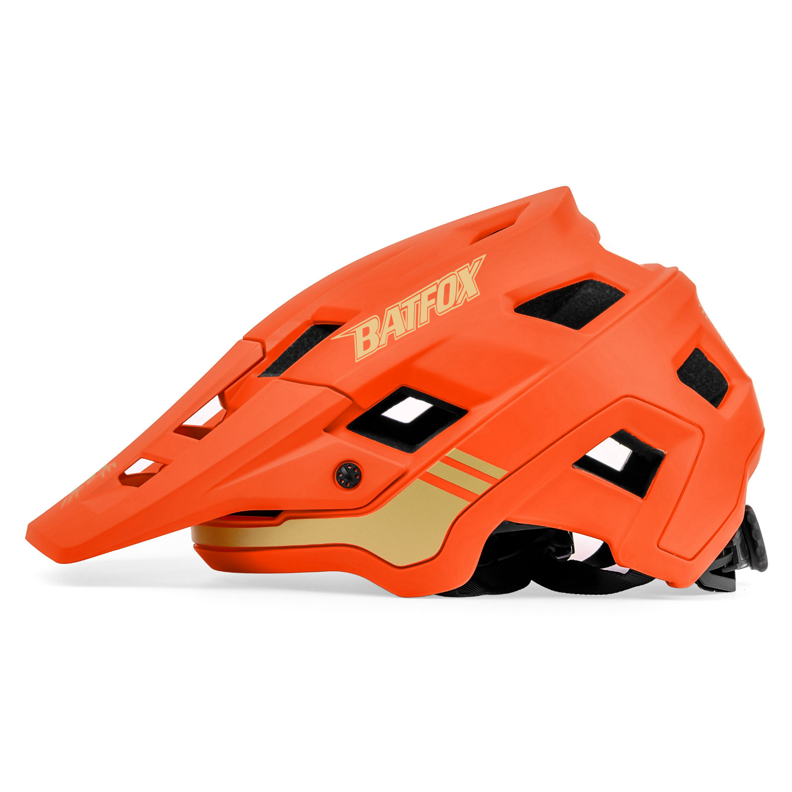 BATFOX EN1078 Certified Mountain Bike Helmet with Detachable Visor, 6 Colors Lightweight Safety MTB Helmet for Men Women Off Road Cycling