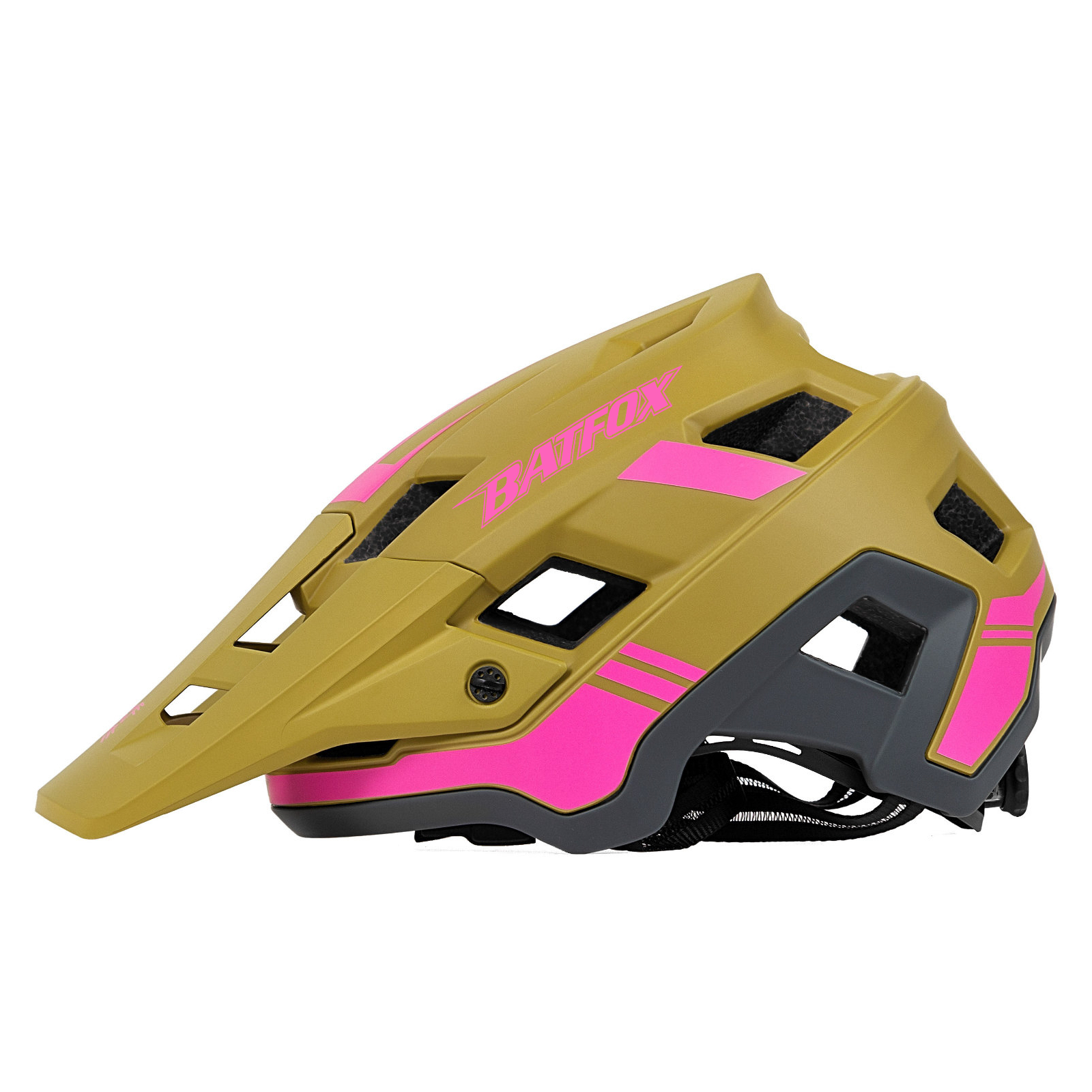 BATFOX EN1078 Certified MTB Bike Helmet With Detachable Visor, Multi Color Lightweight Shockproof Cycling Helmet For Adult Men Women Mountain Offroad Riding