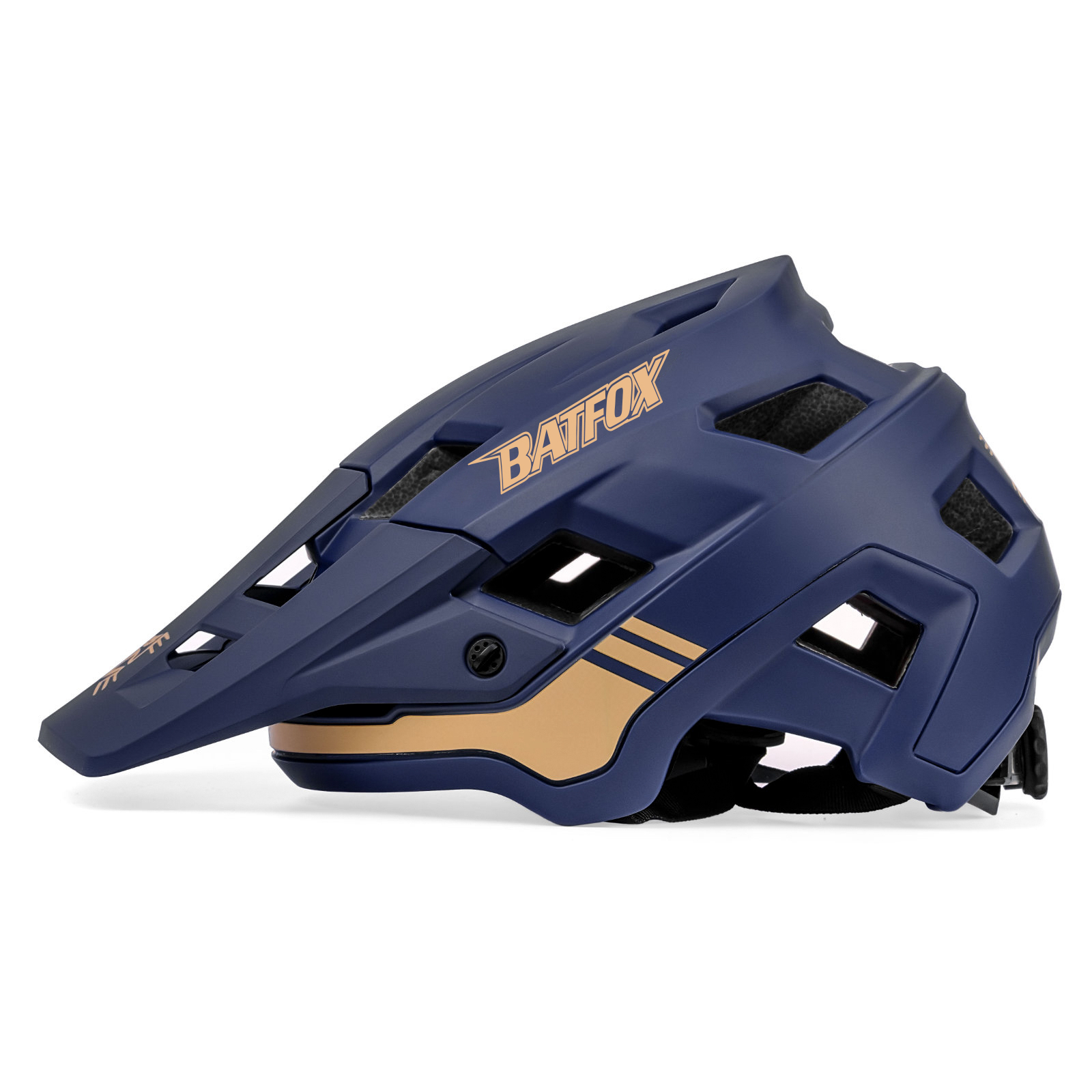 BATFOX EN1078 Certified Mountain Bike Helmet with Detachable Visor, 6 Colors Lightweight Safety MTB Helmet for Men Women Off Road Cycling