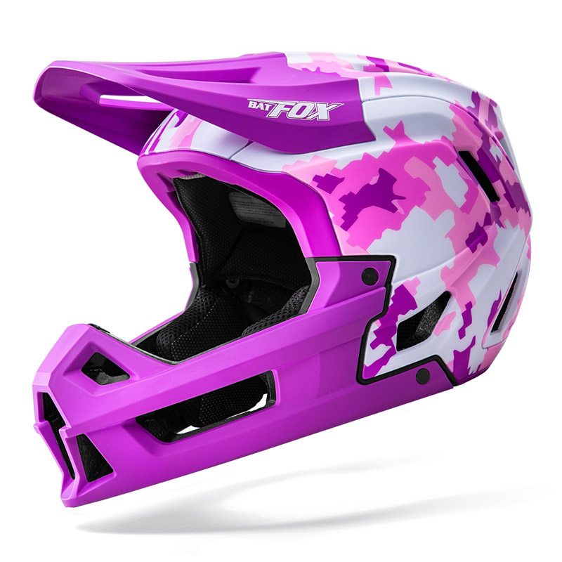 Adult Full‑Face Mountain Bike Helmet with Removable Chin Guard, BMX Downhill Cycling Helmet Multiple Graphic Designs