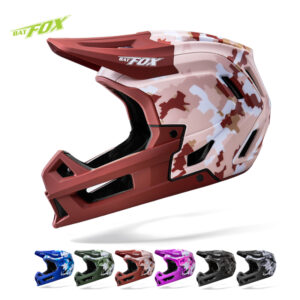 Adult Full‑Face Mountain Bike Helmet with Removable Chin Guard, BMX Downhill Cycling Helmet Multiple Graphic Designs