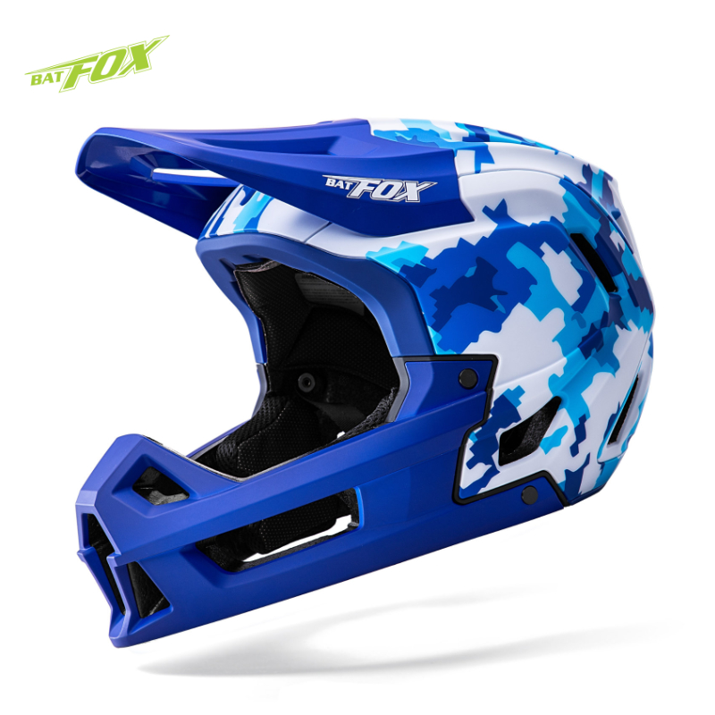 Adult Full‑Face Mountain Bike Helmet with Removable Chin Guard, BMX Downhill Cycling Helmet Multiple Graphic Designs