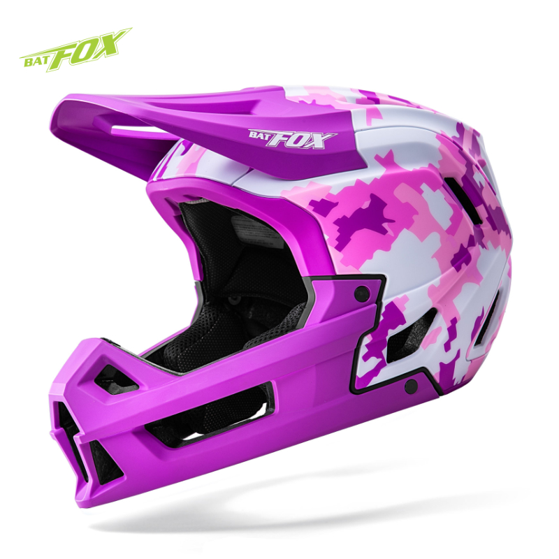 Adult Full‑Face Mountain Bike Helmet with Removable Chin Guard, BMX Downhill Cycling Helmet Multiple Graphic Designs