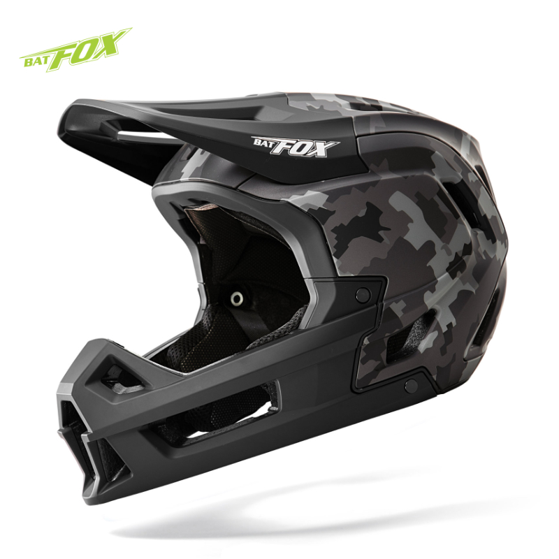 Adult Full‑Face Mountain Bike Helmet with Removable Chin Guard, BMX Downhill Cycling Helmet Multiple Graphic Designs