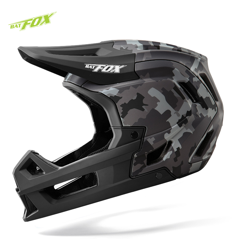 Adult Full‑Face Mountain Bike Helmet with Removable Chin Guard, BMX Downhill Cycling Helmet Multiple Graphic Designs