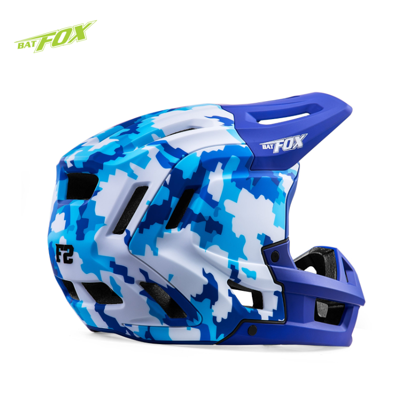 Adult Full‑Face Mountain Bike Helmet with Removable Chin Guard, BMX Downhill Cycling Helmet Multiple Graphic Designs