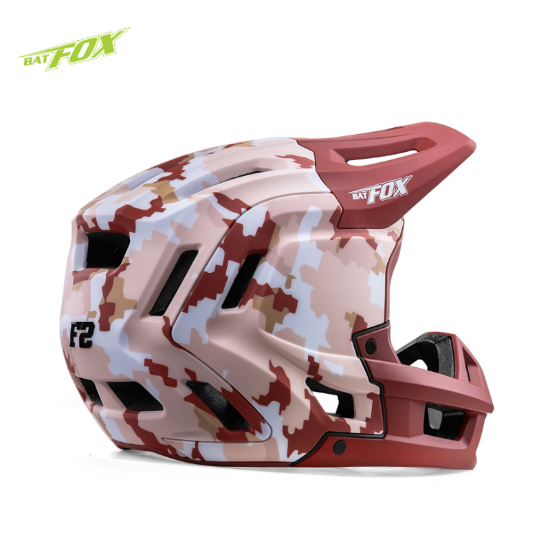 Adult Full‑Face Mountain Bike Helmet with Removable Chin Guard, BMX Downhill Cycling Helmet Multiple Graphic Designs