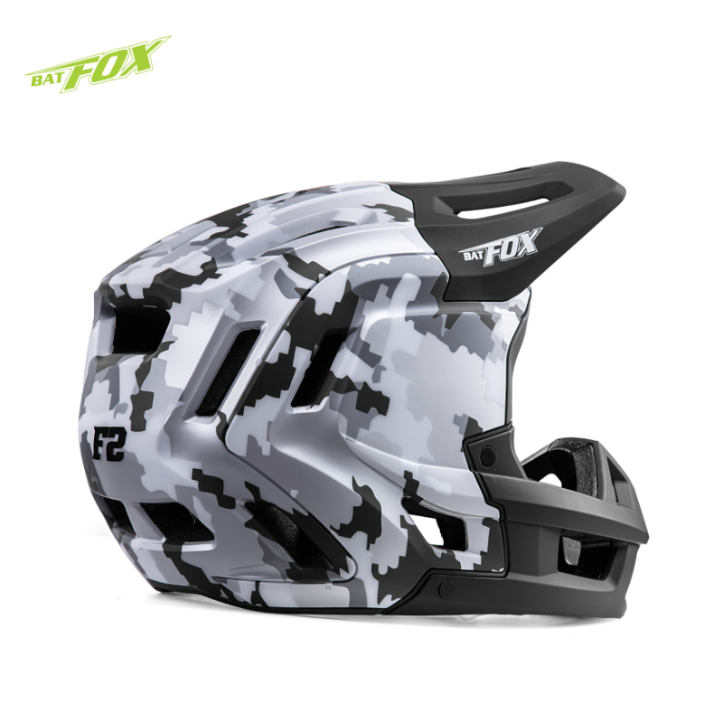 Adult Full‑Face Mountain Bike Helmet with Removable Chin Guard, BMX Downhill Cycling Helmet Multiple Graphic Designs