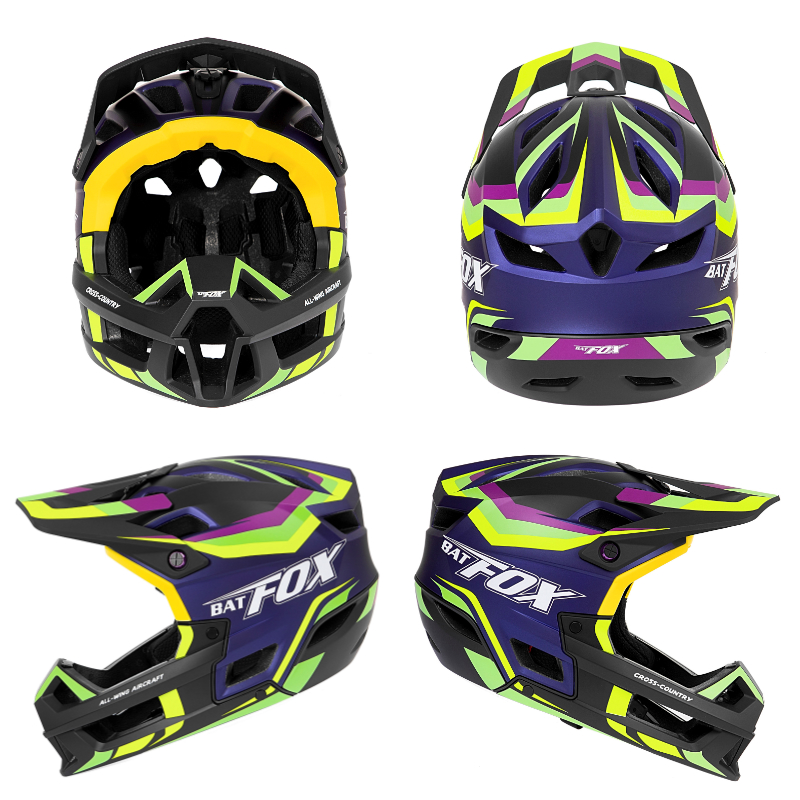 BATFOX MA026‑125 Full Face MTB Helmet | Downhill Mountain Bike Full Face Helmet for Off‑Road Trail Riding