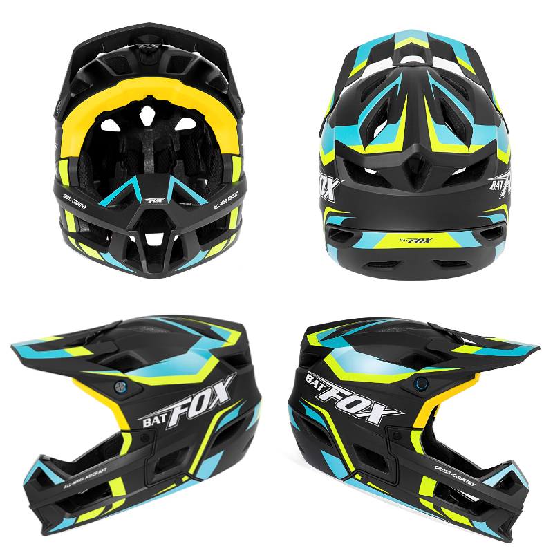 BATFOX MA026‑125 Full Face MTB Helmet | Downhill Mountain Bike Full Face Helmet for Off‑Road Trail Riding