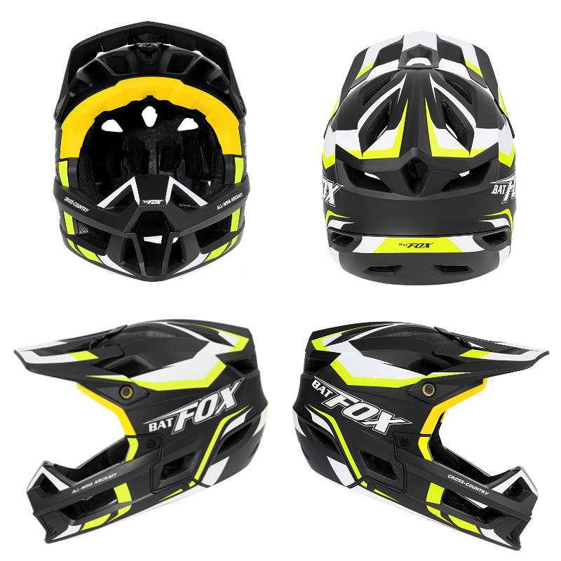 BATFOX MA026‑125 Full Face MTB Helmet | Downhill Mountain Bike Full Face Helmet for Off‑Road Trail Riding