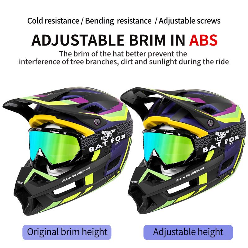 BATFOX MA026‑125 Full Face MTB Helmet | Downhill Mountain Bike Full Face Helmet for Off‑Road Trail Riding