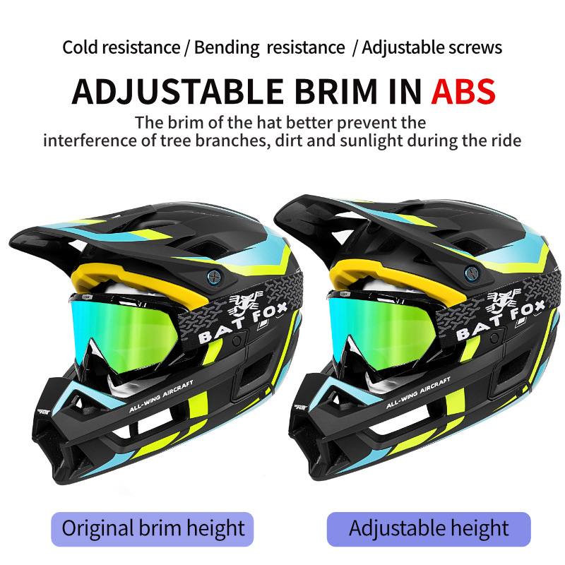 BATFOX MA026‑125 Full Face MTB Helmet | Downhill Mountain Bike Full Face Helmet for Off‑Road Trail Riding