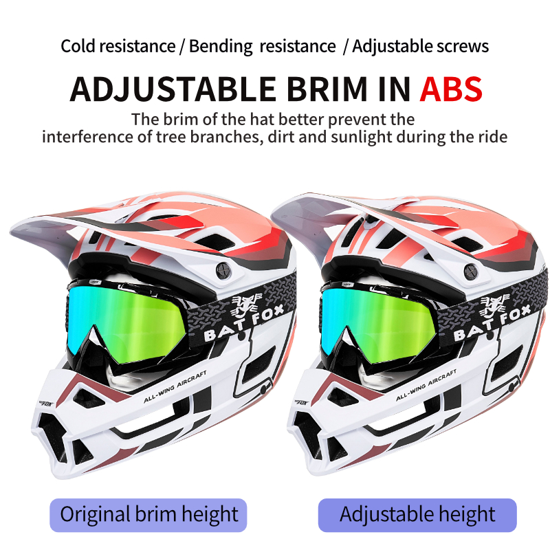 BATFOX MA026‑125 Full Face MTB Helmet | Downhill Mountain Bike Full Face Helmet for Off‑Road Trail Riding